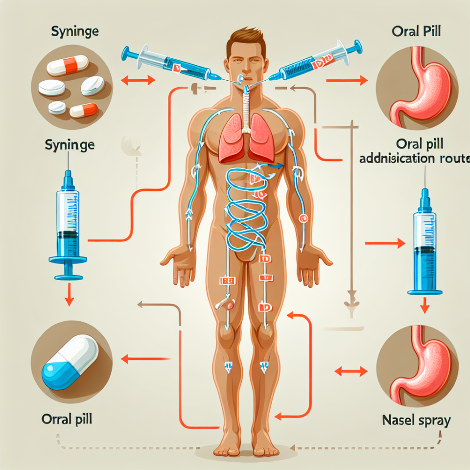 Pharmacocinétique de la HGH avec différentes voies d'administration